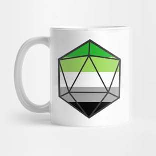 Aromantic Pride d20 Mug